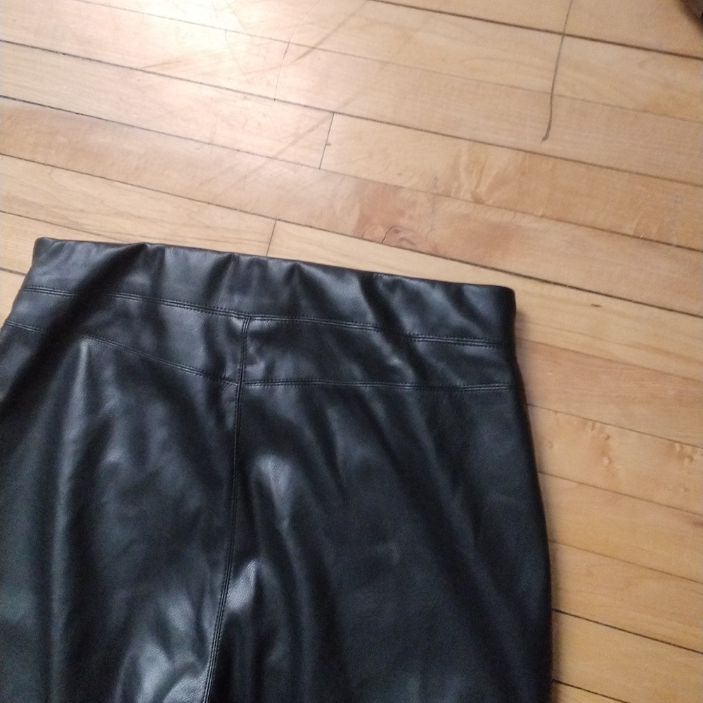 NWOT Nordstrom faux leather brown pants size medium ankle length - Picture 4 of 5